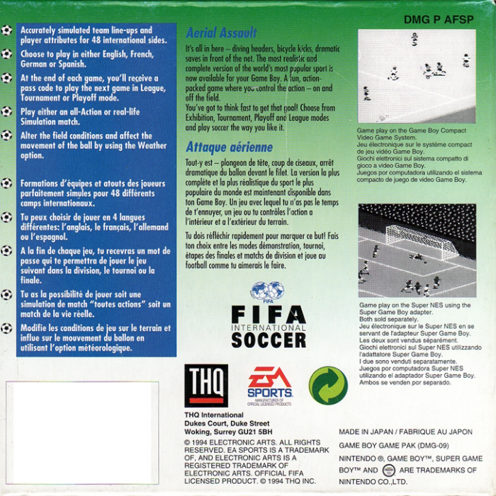 FIFA International Soccer - Dos