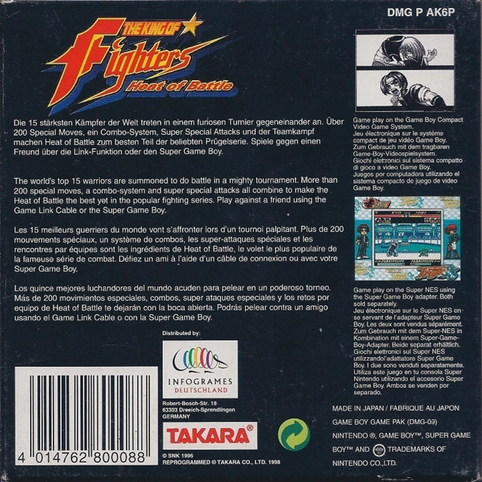 King Of Fighters, The - Heat Of Battle - Dos