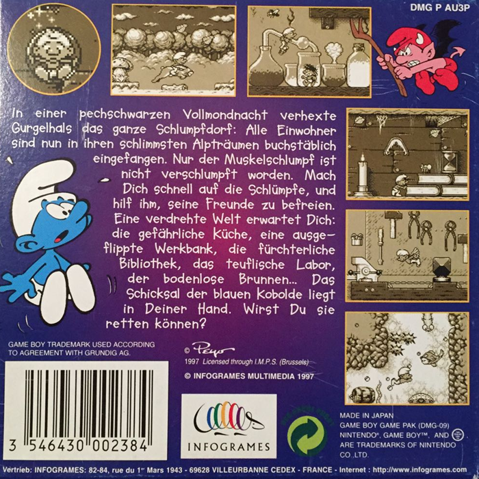 Le Cauchemar Des Schtroumpfs - Dos