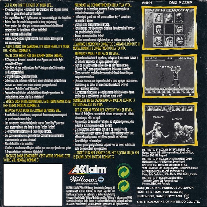Mortal Kombat 3 dos