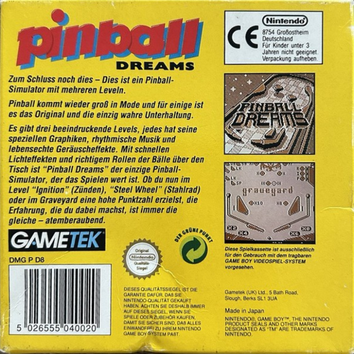 Pinball Dreams - Dos