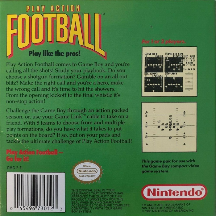 Play Action Football - Dos