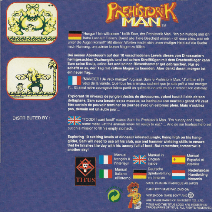 Prehistorik Man - Dos