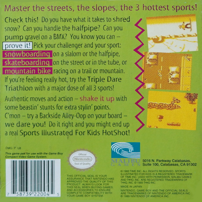 Sports Illustrated for Kids : The Ultimate Triple Dare! - Dos