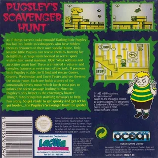 The Addams Family : Pugsley's Scavenger Hunt dos