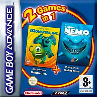2 Games in 1 : Monstres & Cie + Le Monde de Némo