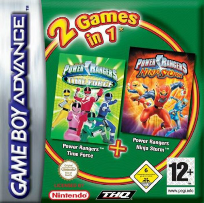 2 Games in 1 : Power Rangers, Ninja Storm + Power Rangers, La Force du Temps
