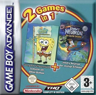 2 Games in 1 - SpongeBob SquarePants - Battle for Bikini Bottom & Jimmy Neutron - Boy Genius