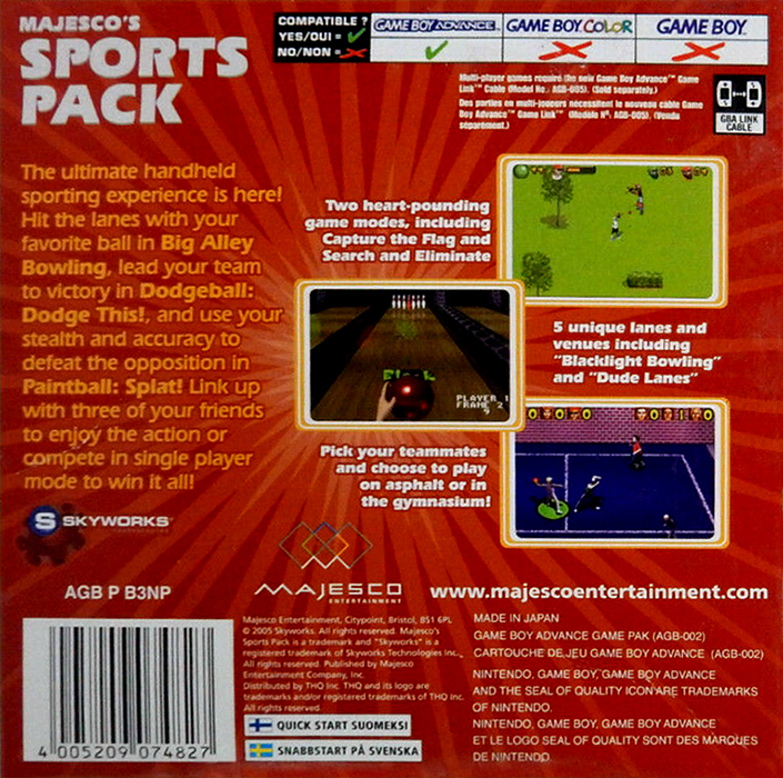 3-in-1 Sports Pack: Paintball Splat! / Dodgeball Dodge This! / Big Alley Bowling - Dos