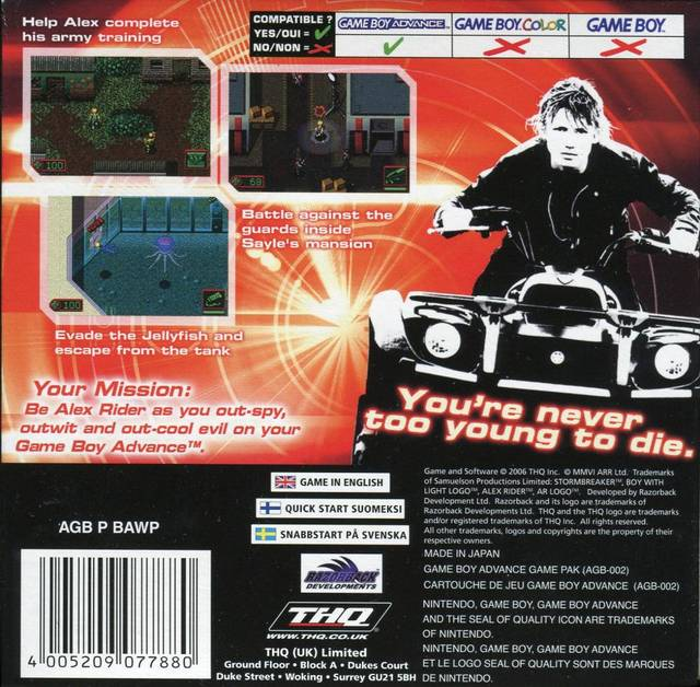 Alex Rider : Stormbreaker - Dos