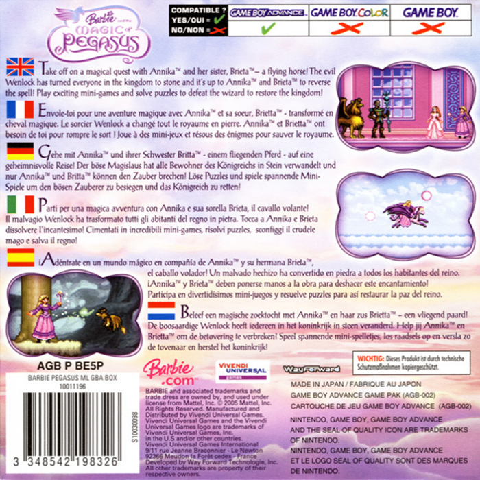 Barbie Et Le Cheval Magique - Dos