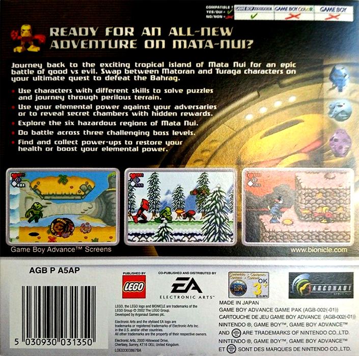 Bionicle : Matoran Adventures - Dos