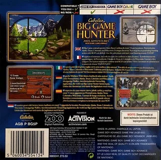 Cabela's Big Game Hunter 2005 Adventures dos