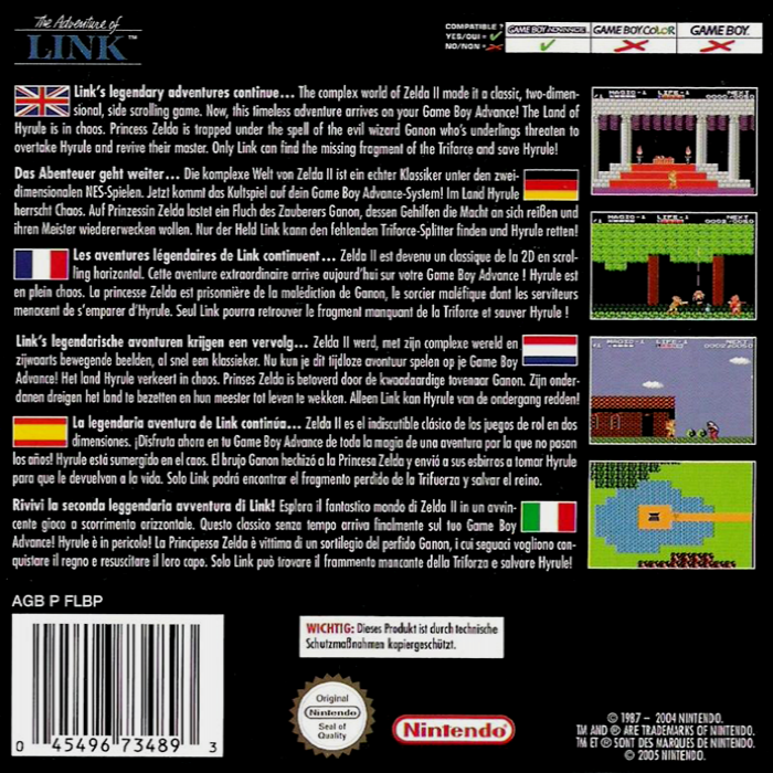 Classic NES Series : Zelda II : The Adventure of Link - Dos