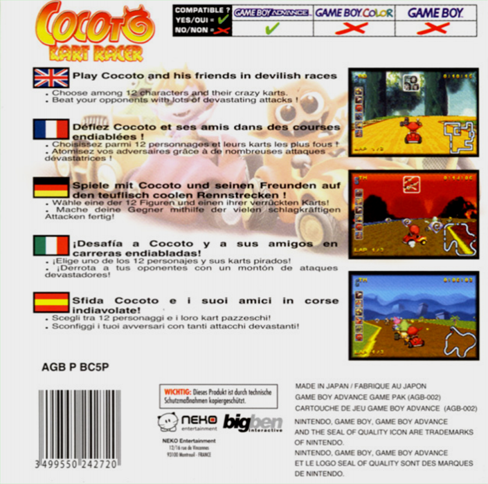 Cocoto Kart Racer - Dos