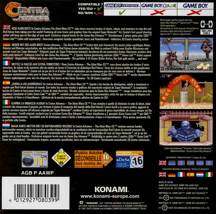 Contra Advance : The Alien Wars EX - Dos