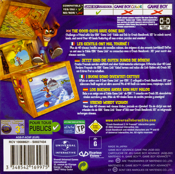 Crash Bandicoot 2 : N-Tranced - Dos