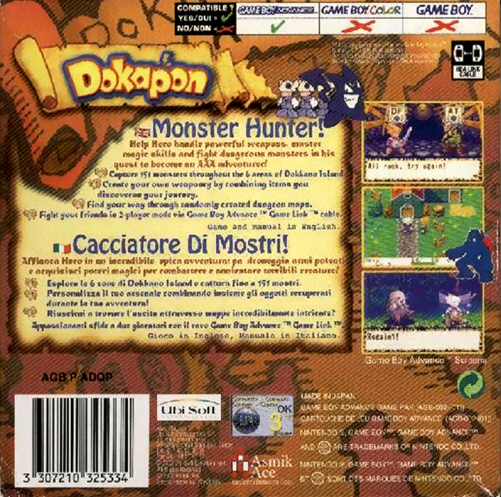 Dokapon : Monster Hunter - Dos