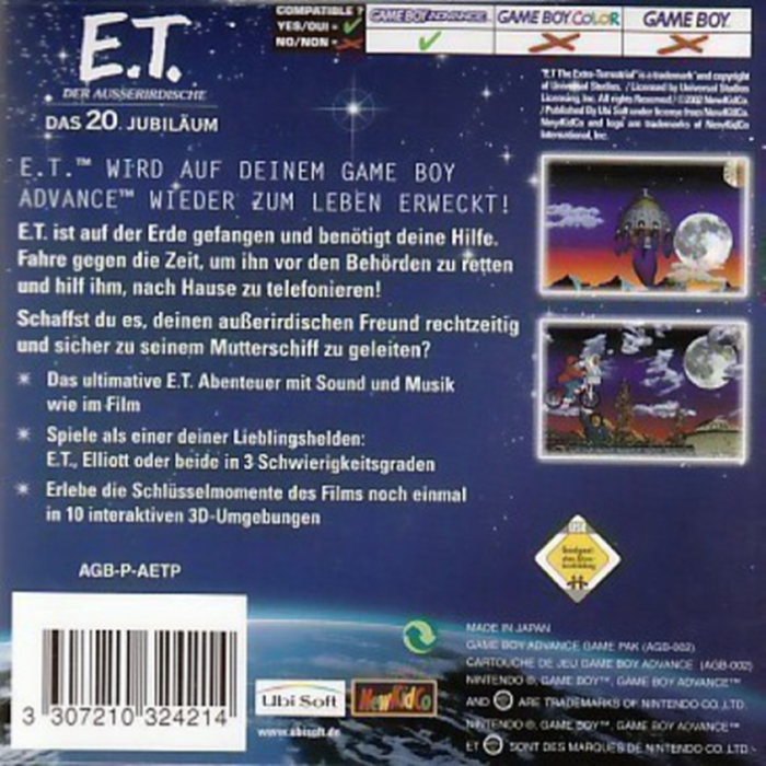 E.T. l'Extra-Terrestre - Dos