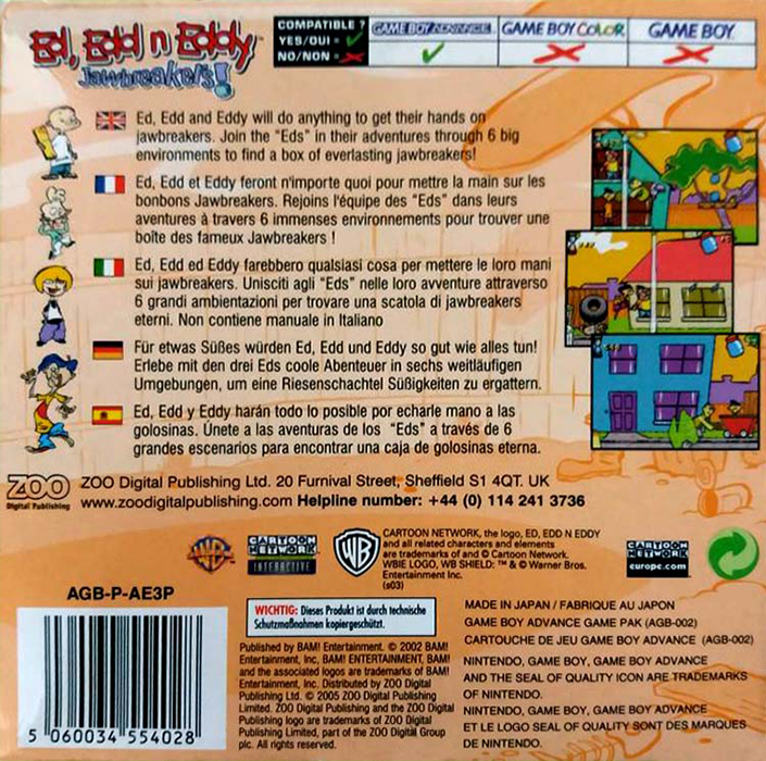 Ed Edd'n Eddy : Jawbreakers ! - Dos