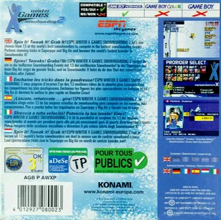 ESPN Winter X-Games Snowboarding 2002 dos