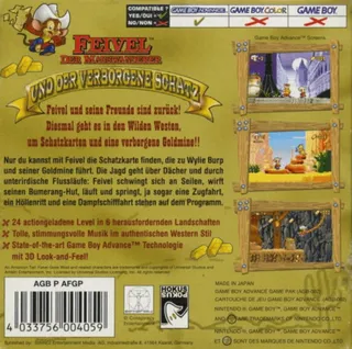 Fievel Et Le Trésor Perdu dos
