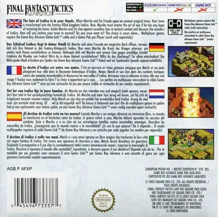 Final Fantasy Tactics Advance dos