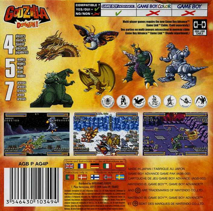Godzilla : Domination ! - Dos