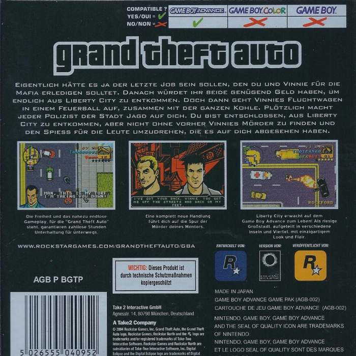 Grand Theft Auto Advance - Dos