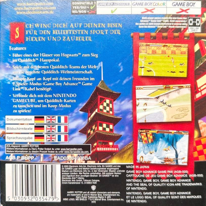 Harry Potter : Coupe Du Monde De Quidditch - Dos