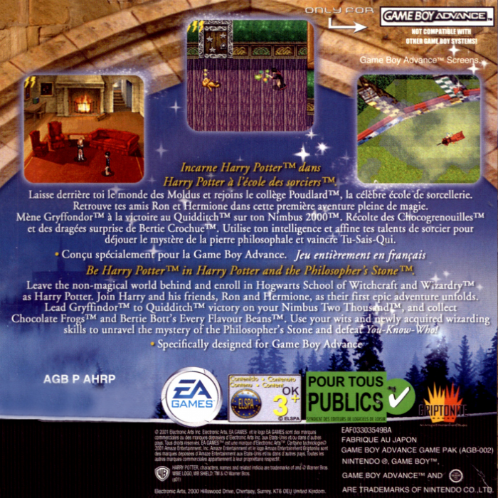 Harry Potter à l'école des sorciers - Dos