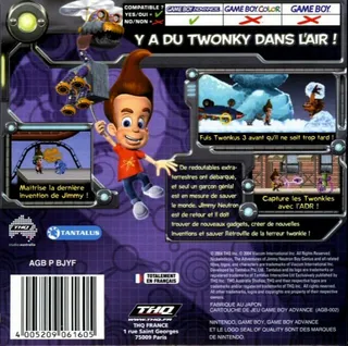 Jimmy Neutron un Garçon Génial : L'Attaque des Twonkies dos