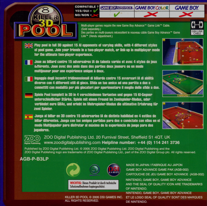 Killer 3D Pool - Dos