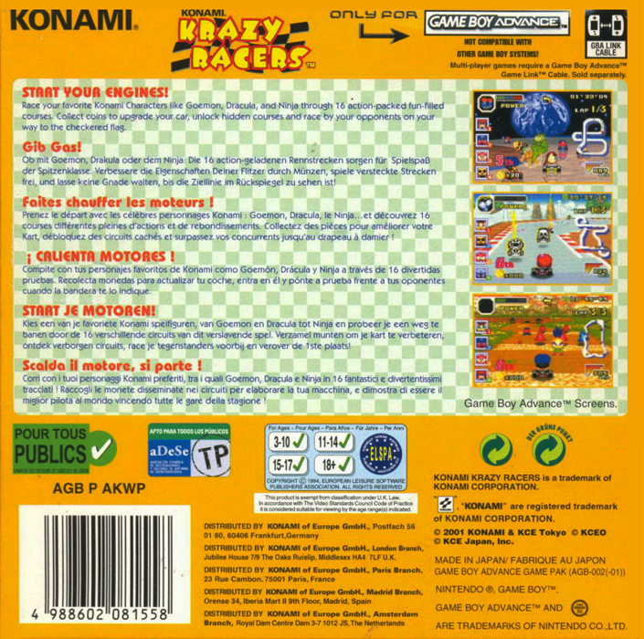Konami Krazy Racers - Dos