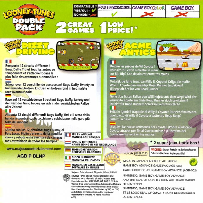 Looney Tunes: Double Pack - Dizzy Driving / Acme Antics dos