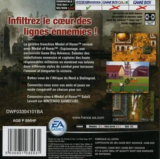 Medal of Honor : Espionnage dos