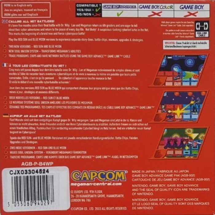 Mega Man Battle Network 4 : Red Sun dos
