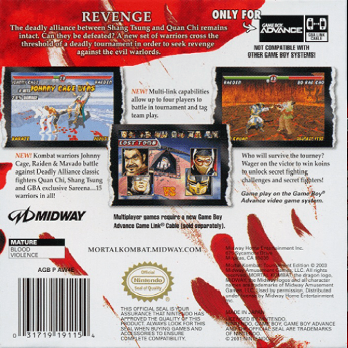 Mortal Kombat : Tournament Edition - Dos