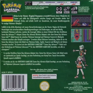 Pokémon : Version Emeraude dos