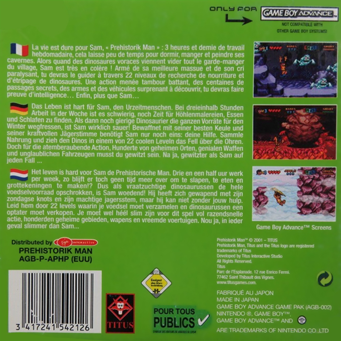 Prehistorik Man - Dos