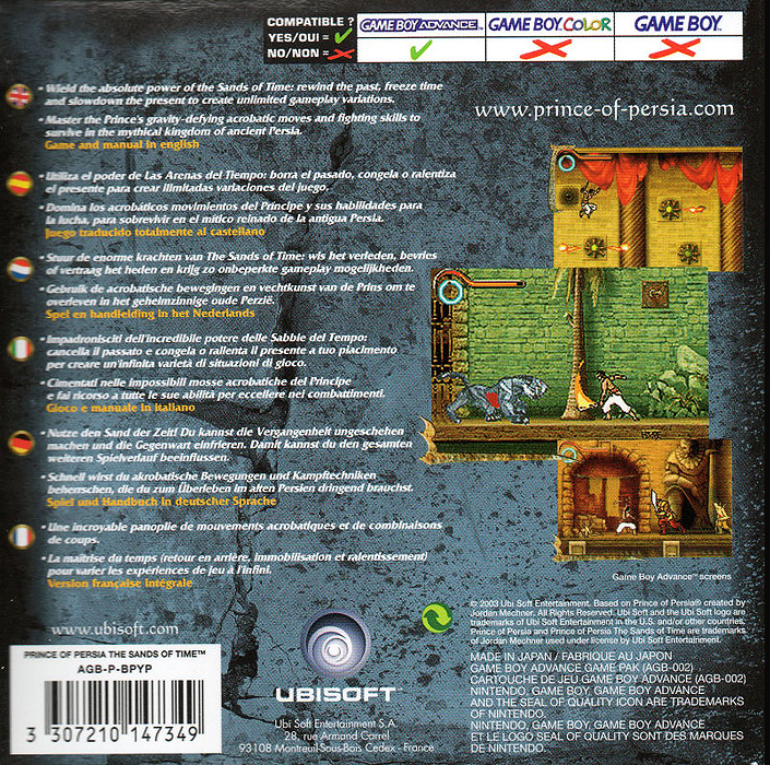 Prince of Persia : The Sands of Time - Dos