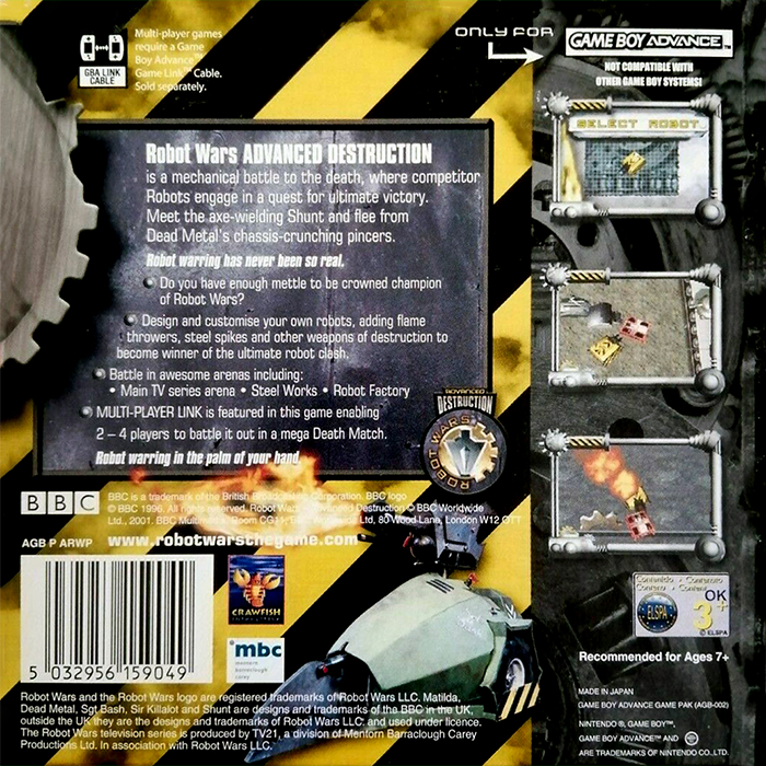 Robot Wars : Advanced Destruction - Dos