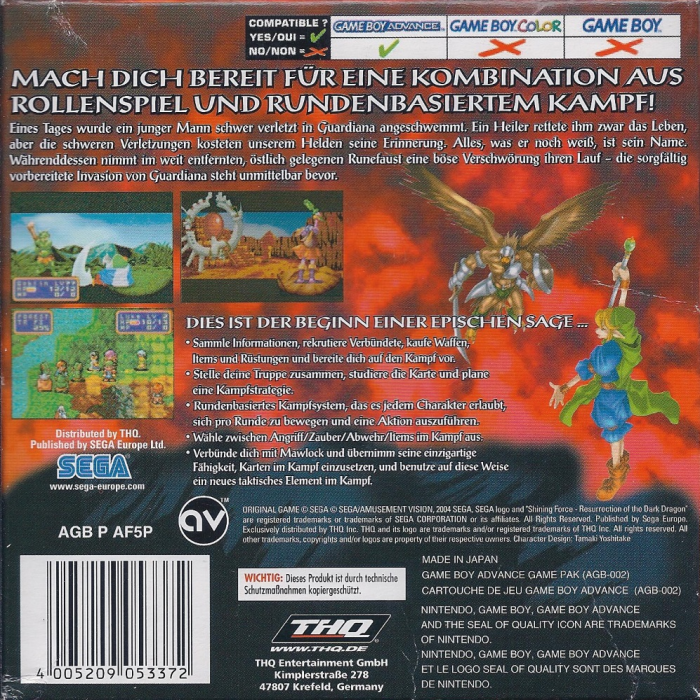 Shining Force : Resurrection of the Dark Dragon - Dos