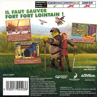 Shrek le Troisième dos