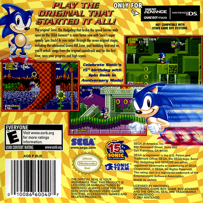 Sonic The Hedgehog : Genesis - Dos