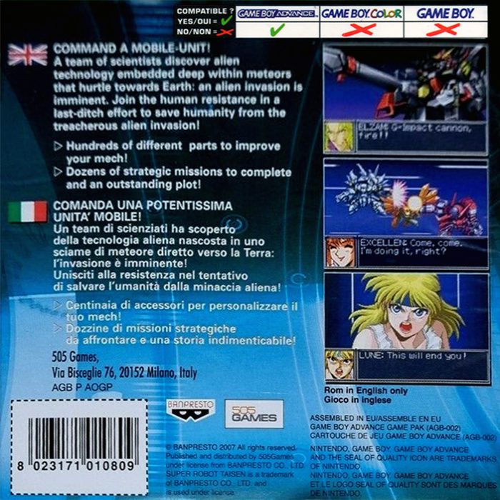 Super Robot Taisen : Original Generation dos