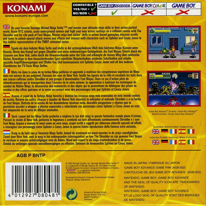 Teenage Mutant Ninja Turtles - Dos