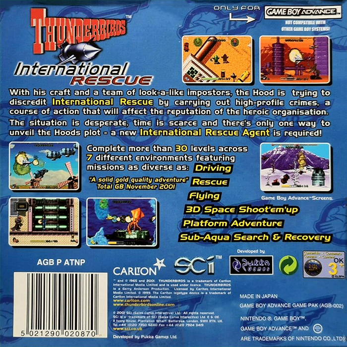 Thunderbirds : International Rescue - Dos