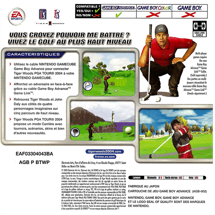 Tiger Woods PGA Tour 2004 - Dos