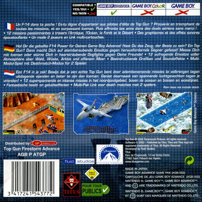 Top Gun : Firestorm Advance - Dos
